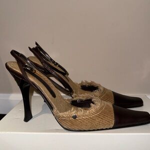 Casadei Brown and Tan Women's Heels